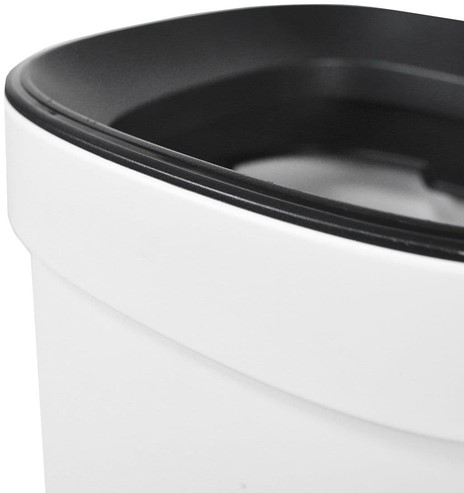 Afvalbak Desq open inworp 20 liter metaal wit-3