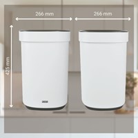 Afvalbak Desq open inworp 20 liter metaal wit-2