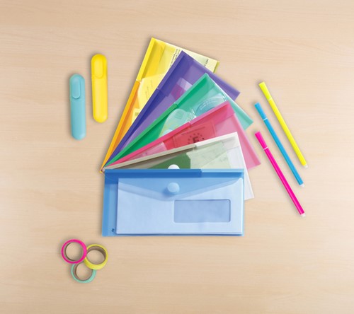 Enveloptas Djois Color Collection horizontaal 250x135mm assorti-3