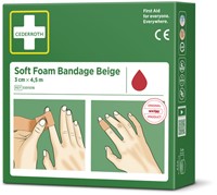 Bandage Cederroth Soft Foam 3cmx4,5m beige-3