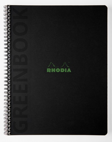 Notitieboek Rhodia Greenbook recycled A4+ lijn 160 pagina's 90gr sc