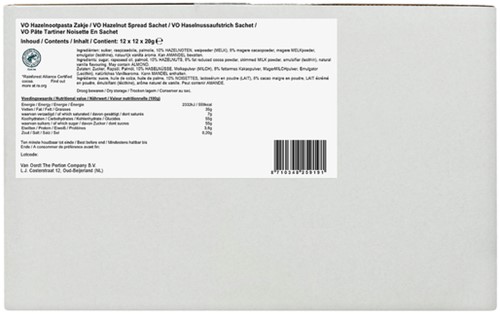 Hazelnootpasta VarieJantjes 12x20 gram zakjes-2