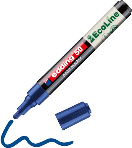 Paintmarker edding 50 EcoLine op waterbasis 2-3mm blauw-2