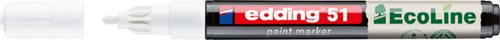 Paintmarker edding 51 EcoLine op waterbasis 1-2mm wit