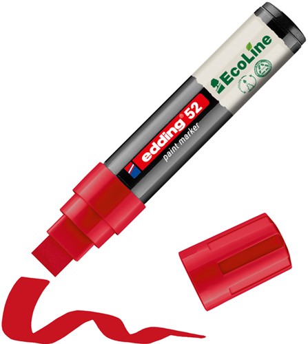 Paintmarker edding 52 EcoLine op waterbasis 4-15mm rood-2
