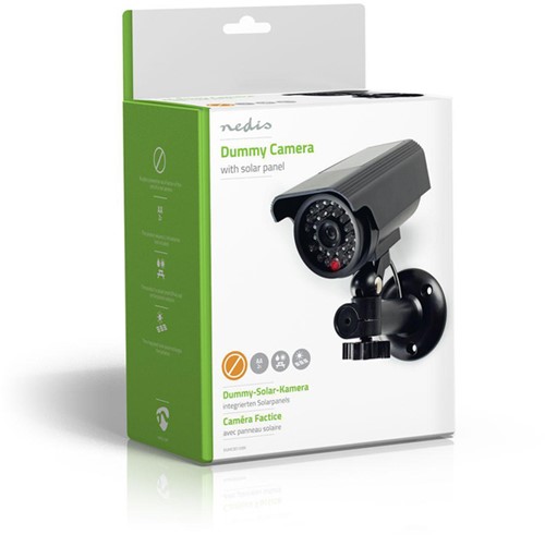 Dummy beveiligingscamera Nedis bullet solar buiten grijs-2