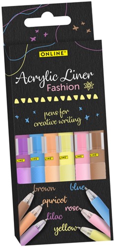 Acrylliner Online fashion assorti 6 stuks