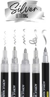Acrylmarker Online lettering 5 breedtes zilver-1