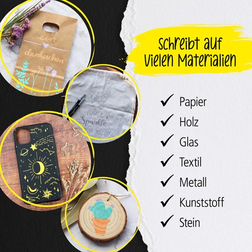 Acrylmarker Online lettering 5 breedtes zilver-6