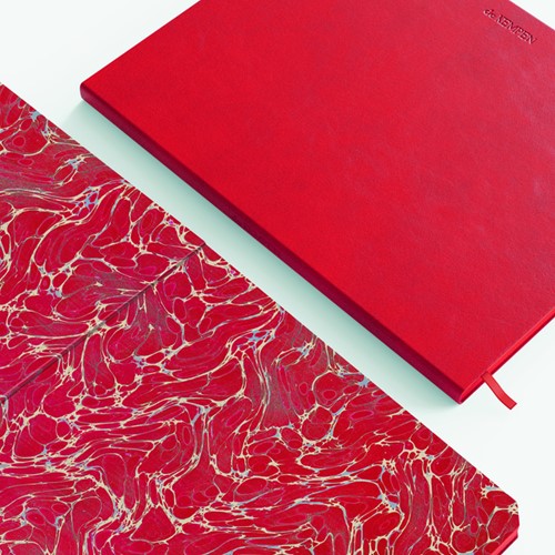 Notitieboek de KEMPEN Poppy 171x220mm lijn 192 pagina's  90gr rood-2