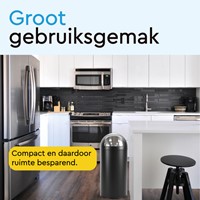 Afvalbak BRASQ Push Bin PB230+ 30 liter zwart-6