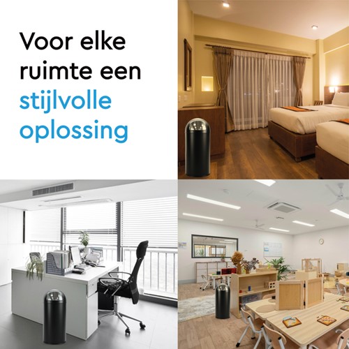 Afvalbak BRASQ Push Bin PB230+ 30 liter zwart-7