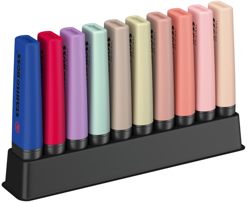Markeerstift STABILO Boss Wildflower & Nature Colors ass deskset 10st-1