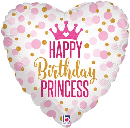 Folieballon Birthday prinses 45cm-2