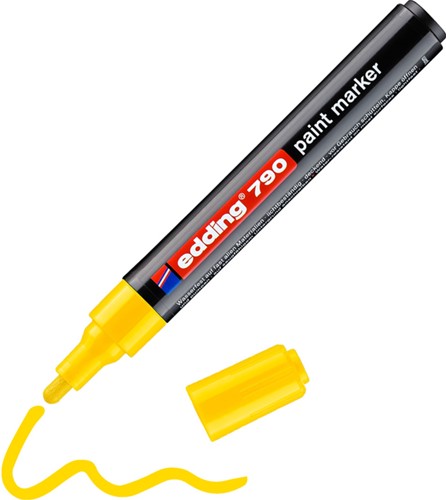Paintmarker edding 790 op alcoholbasis 2-3mm geel-2