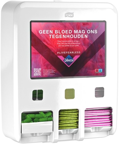 Dameshygiënedispenser Tork P1 P2 P3 Elevation wit 564050-1
