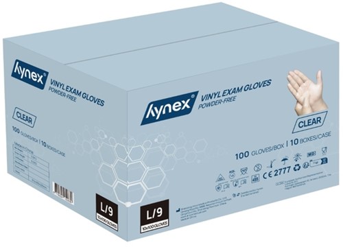 Handschoen Hynex vinyl L transparant 4.5gr 100 stuks-2