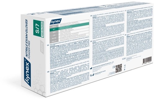 Handschoen Hynex nitril S wit 3.5gr 100 stuks-1