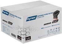 Handschoen Hynex nitril L zwart 5gr extra sterk 100 stuks-2