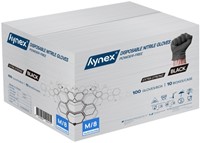 Handschoen Hynex nitril M zwart 5gr extra sterk100 stuks-1