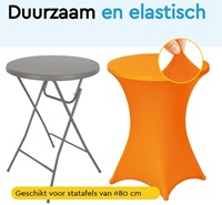 Tafelrok BRASQ voor statafel 80cm oranje-2
