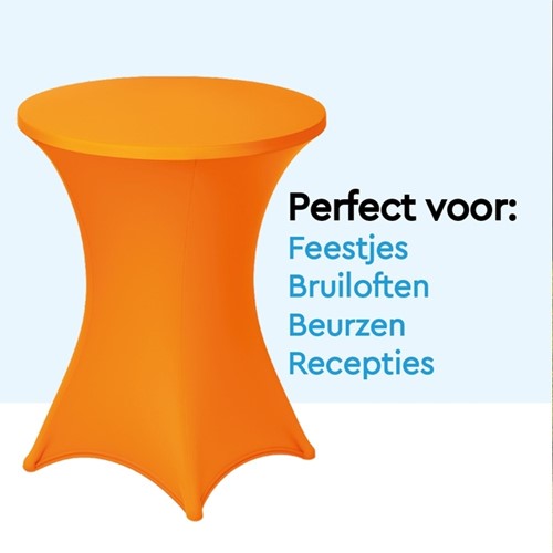 Tafelrok BRASQ voor statafel 80cm oranje-6