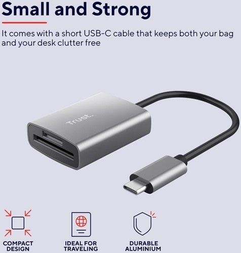 Kaartlezer micro SD Trust Dalyx USB-C-3