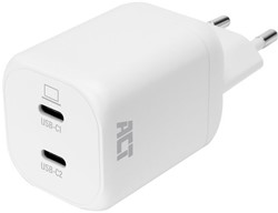 Oplader ACT USB-C 100W 2-poorts PD, PPS, AVS, QC, Ganfast