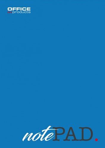 Schrijfblok Office A4 -  Blauw - geruit