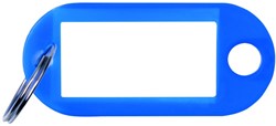 Sleutellabel, blauw, 50x20 mm, 10 stuks