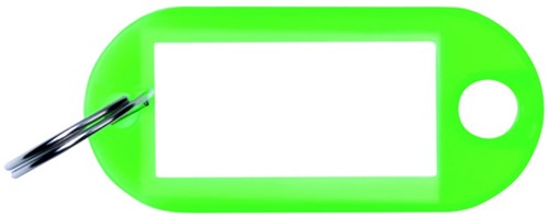 Sleutellabel, groen, 50x20 mm, 10 stuks