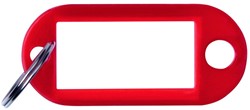 Sleutellabel, rood, 50x20 mm, 10 stuks