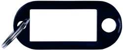 Sleutellabel, zwart, 50x20 mm, 10 stuks