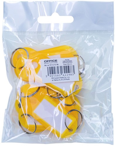 Sleutellabel, geel, 50x20 mm, 10 stuks-2