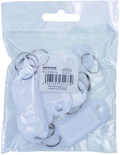 Sleutellabel, wit, 50x20 mm, 10 stuks-2