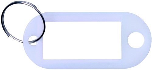 Sleutellabel, wit, 50x20 mm, 10 stuks