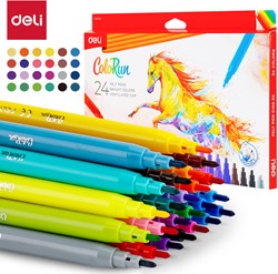 Deli ColoRun viltstiften - 24 kleuren