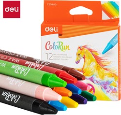 Deli ColoRun waskrijt - 12 kleuren