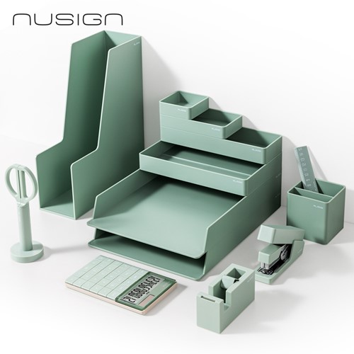 Deli NuSign complete set bureau accessories groen, 13-delig 