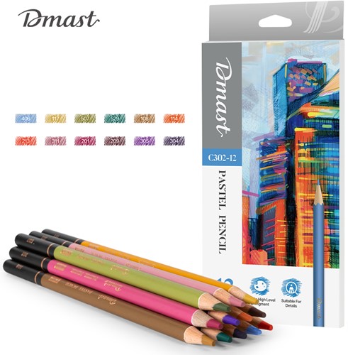 Deli Dmast Pasterpotloden - 12 kleuren