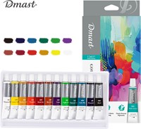 Deli Dmast verf gouache - 12 kleuren à 12ml