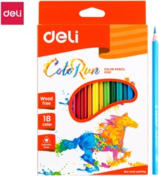 Deli ColoRun kleurpotloden - 18 kleuren