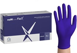 Nitril handschoenen - Kobalt blauw - maat XL - 100 stuks - easyCare Flex