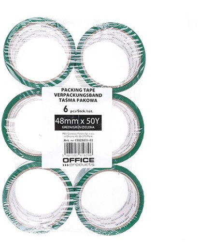 Verpakkingstape PP acryl, 48mmx46m, groen-2
