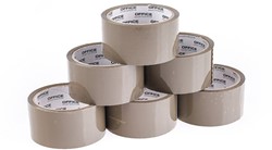 Verpakkingstape PP acryl, 48mmx46m, bruin