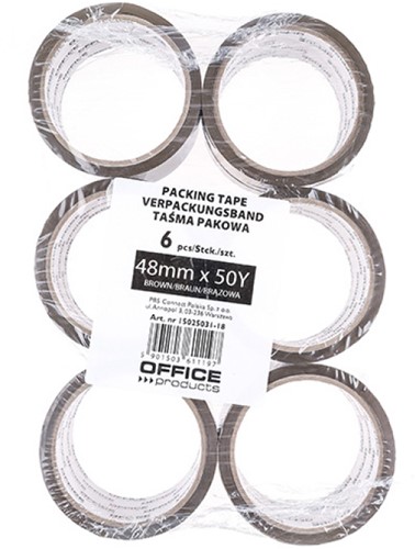 Verpakkingstape PP acryl, 48mmx46m, bruin-2