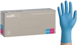 Nitril wegwerphandschoen ongepoederd- extra lang - blauw - maat S - doos/100 stuks