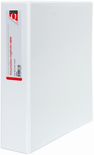 Presentatieringband Quantore A4 Maxi 4-rings D-mech 50mm wit-1