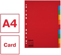 Tabbladen Esselte Economy A4 10-delig karton 11-rings assorti-4