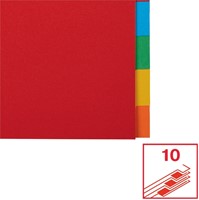 Tabbladen Esselte Economy A4 10-delig karton 11-rings assorti-5